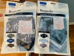2 packs of new face masks